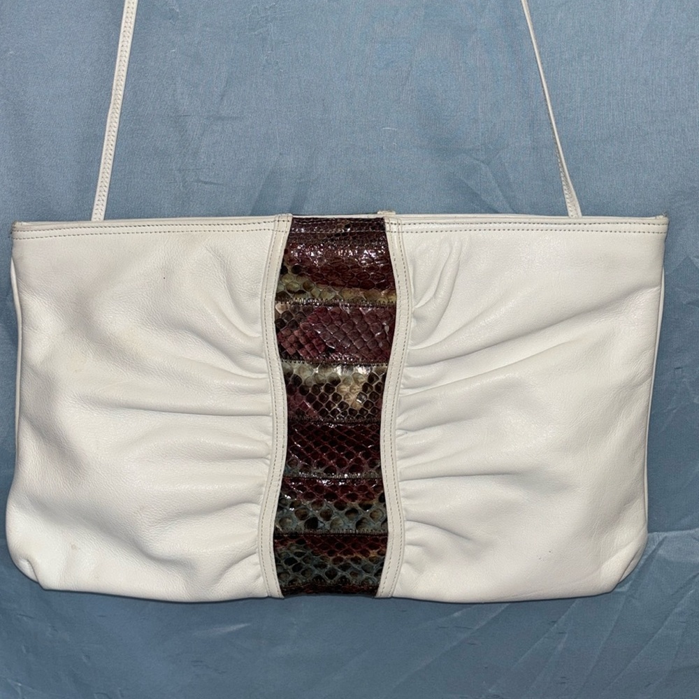 VINTAGE Palizzio GENUINE SNAKE SKIN AND LEATHER purse
